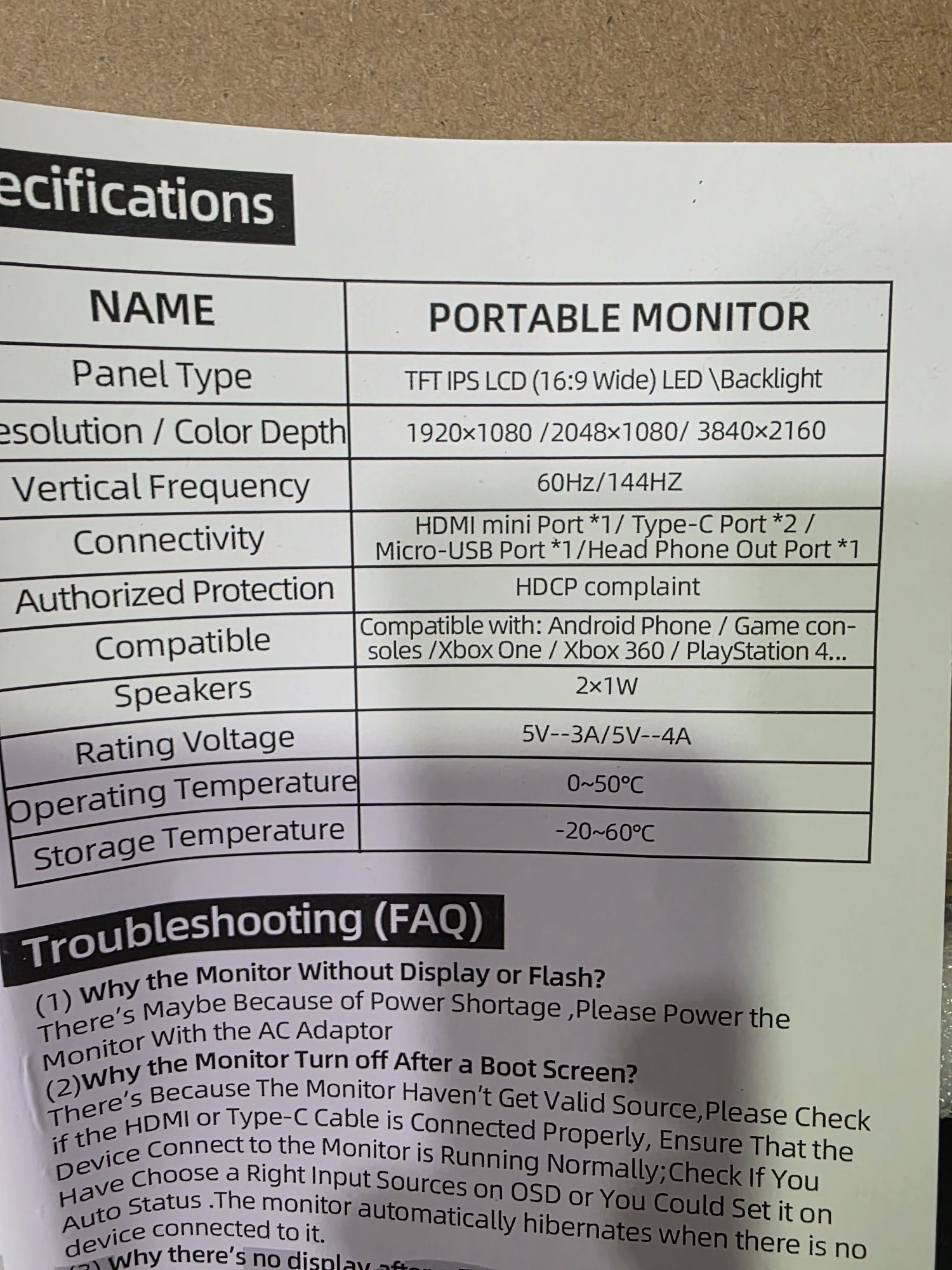 Monitor ZSUS 14" 4K