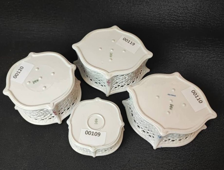 Vintage Porcelanowy ażurowy koszyk pojemnik Wallendorf od lat 1964