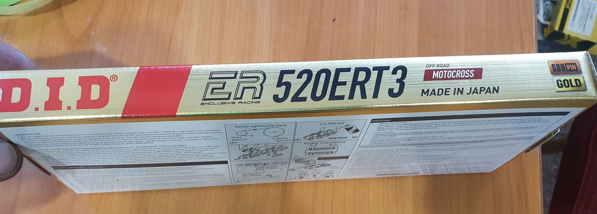 Łańcuch Napedowy 520 DID ERT3 Cross Enduro ATV Yz yzf wr cr crf Sx Exc