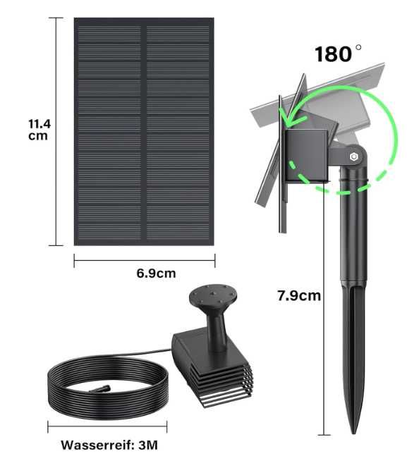 Biling B06 fontanna solarna do użytku na zewnątrz
