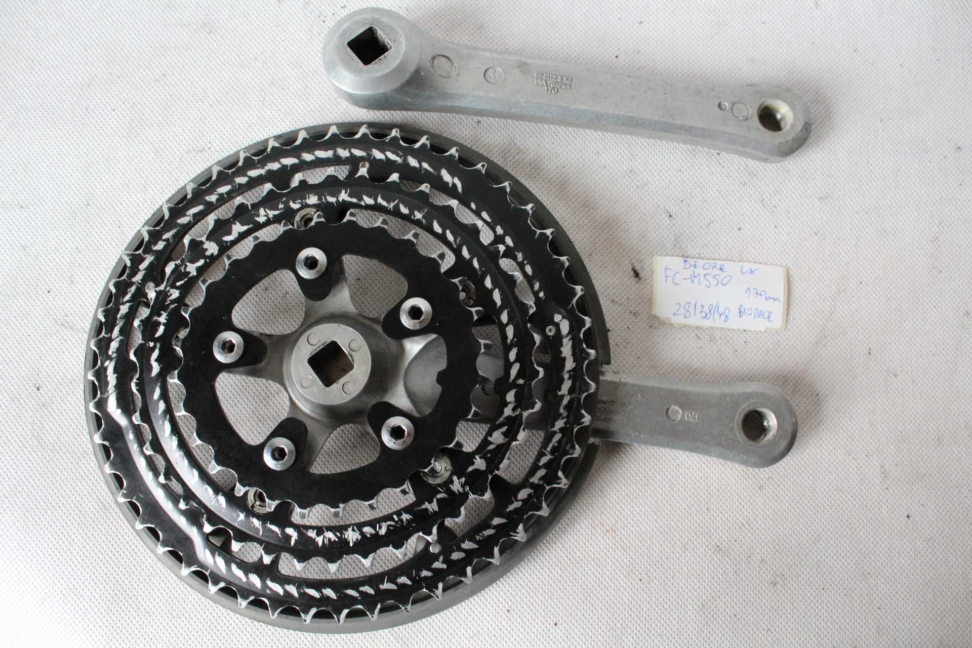 ŁADNA korba shimano deore LX FC-M550 . 28/38/48 retro ch5