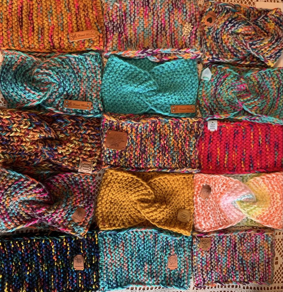 Opaska handmade zrobiona na drutach