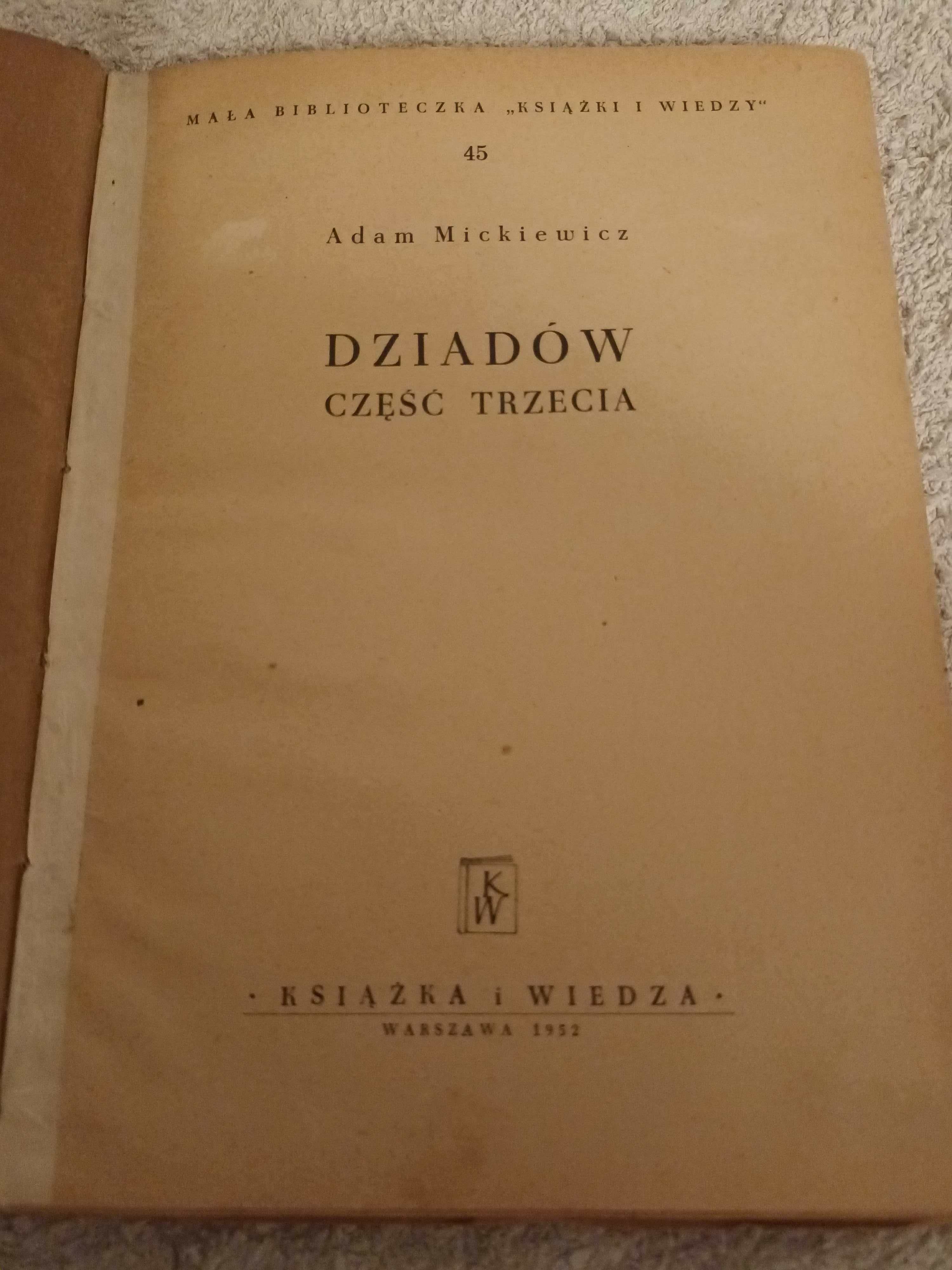 "Dziady" A. Mickiewicza 1952 r.