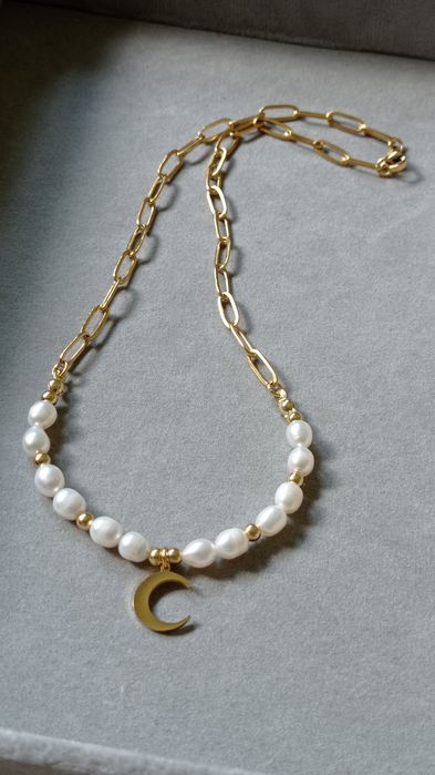 Choker damski z pereł naturalnych