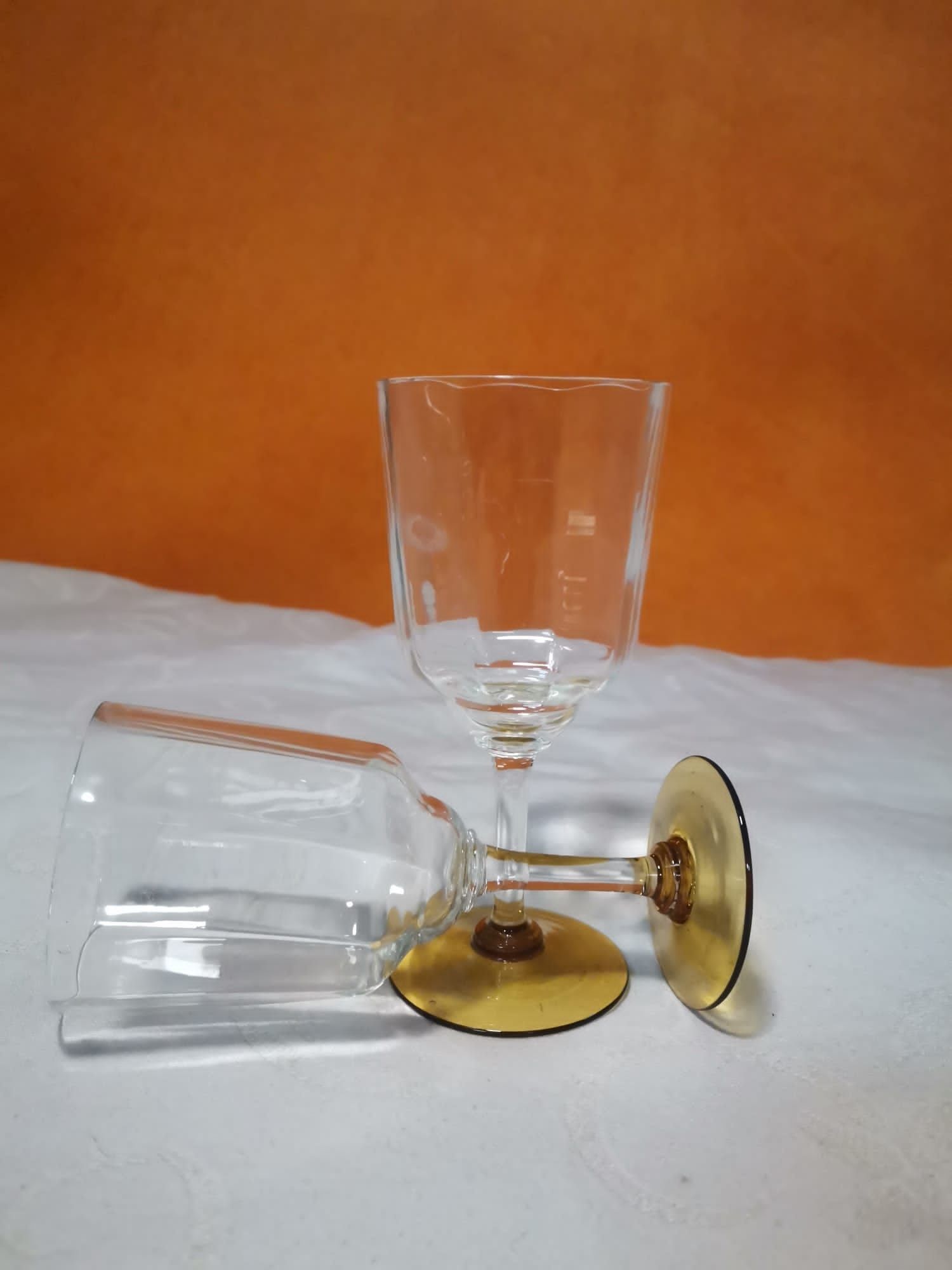 *Taça Fruteira+Copos*  Cristal Francês,Lapidado  * Ano 1930*