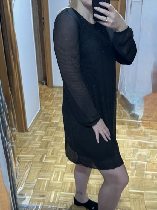 Czarna luźna sukienka sinsay xs-m