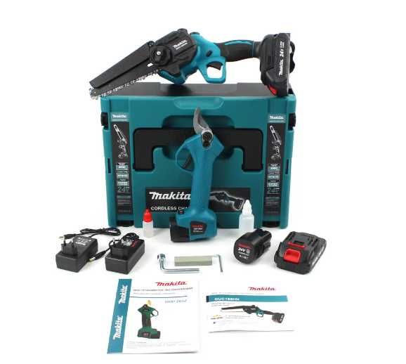 Акумуляторний набір 2в1 Makita 24V (Пила DUC155HN + Секатор DUP 265Z