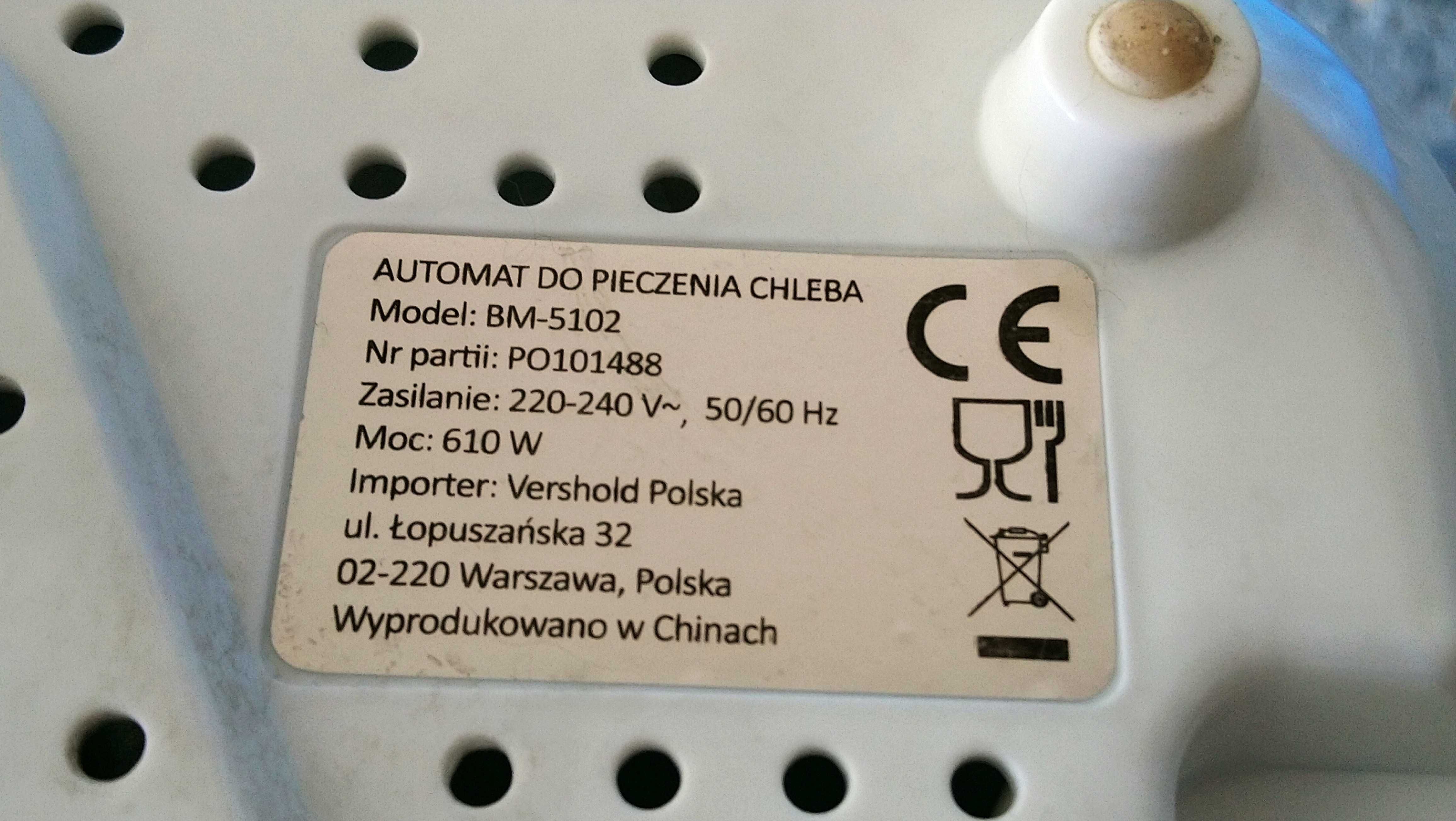 Maszyna do robienia chleba