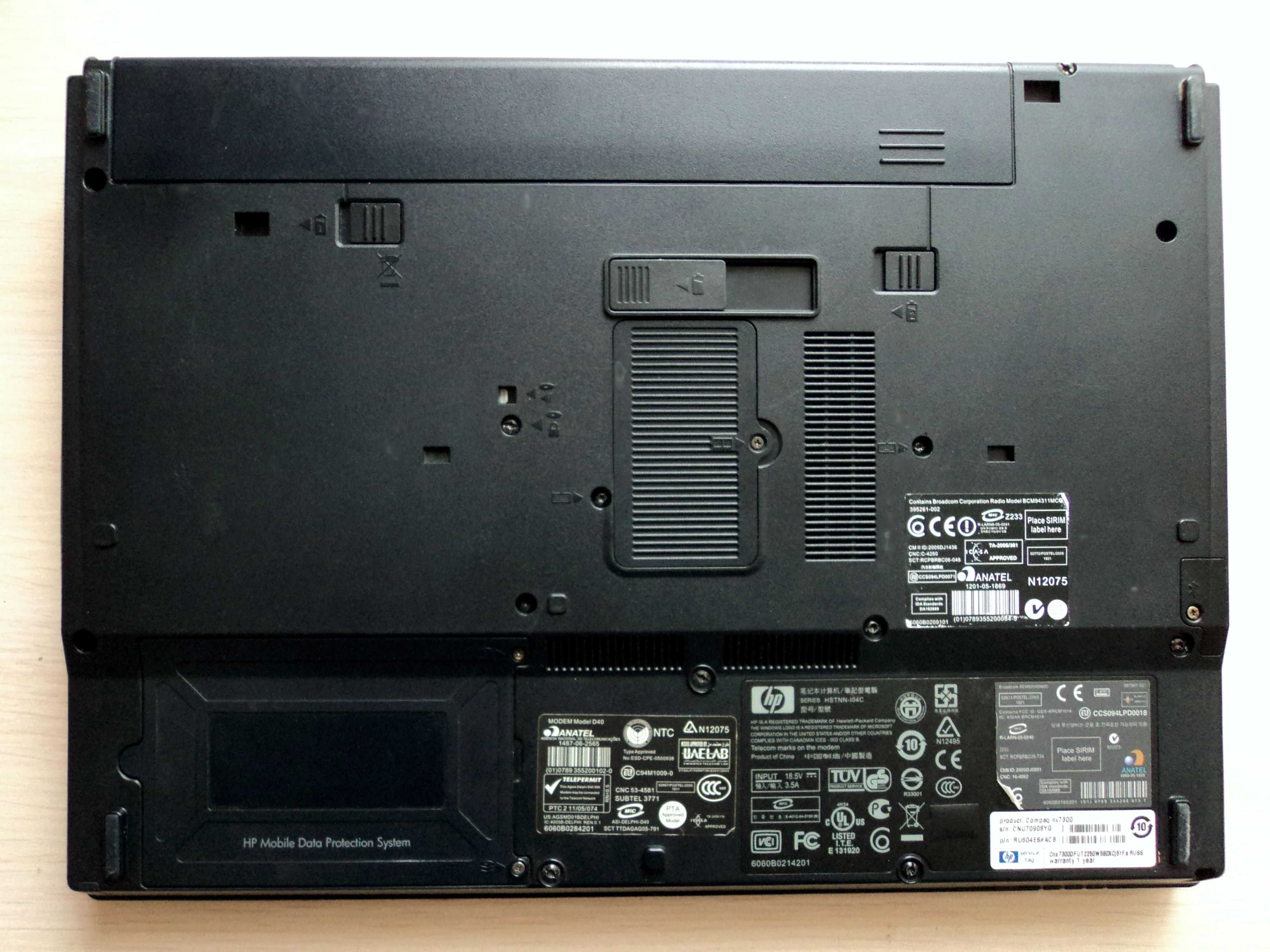 Ноутбук HP Compaq nx7300(2 ядра, HDD)