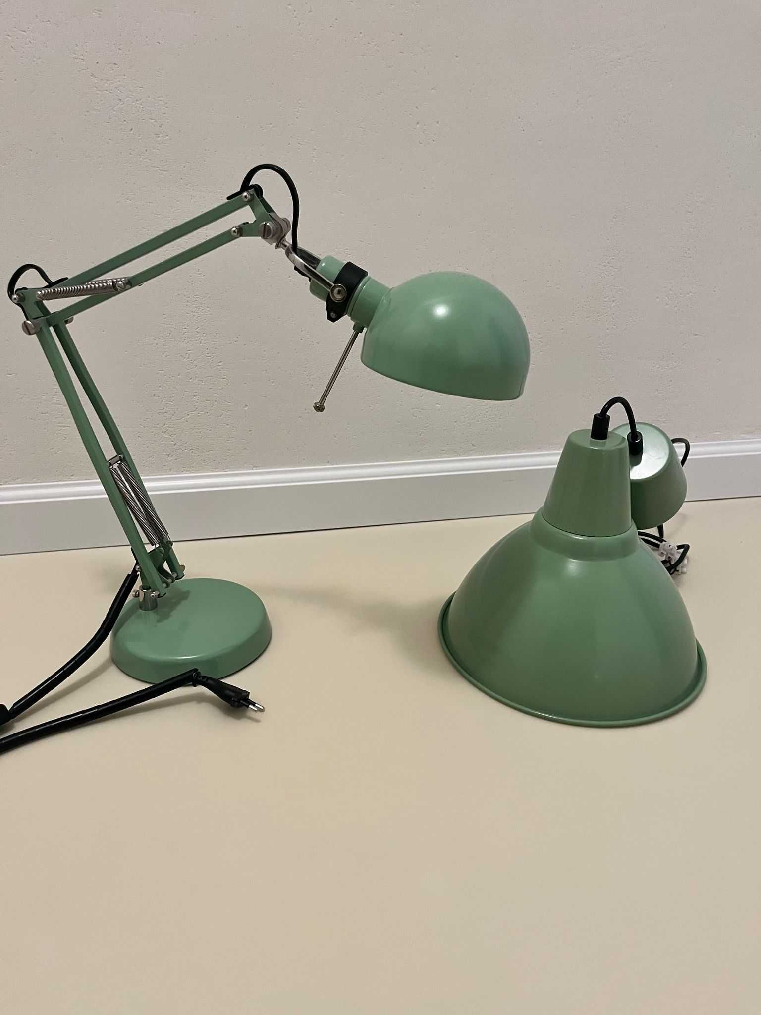 Komplet zielonych lamp z IKEA
