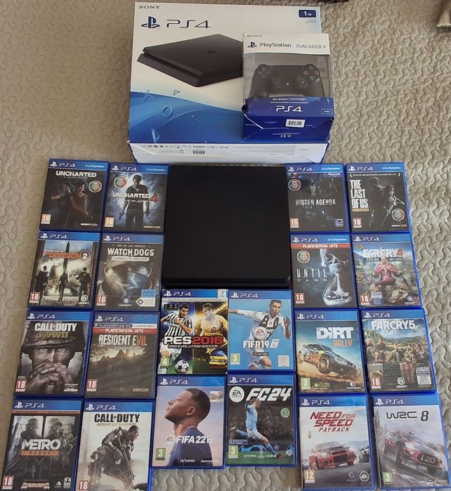 PS4 Slim 1 TB + 20 Jogos