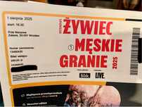 3 Bilety Męskie Granie Wrocław 01.08