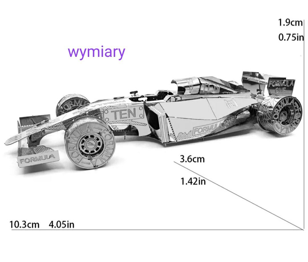 Model 3D formuła 1, bolid f1, puzzle trójwymiarowe, NOWE