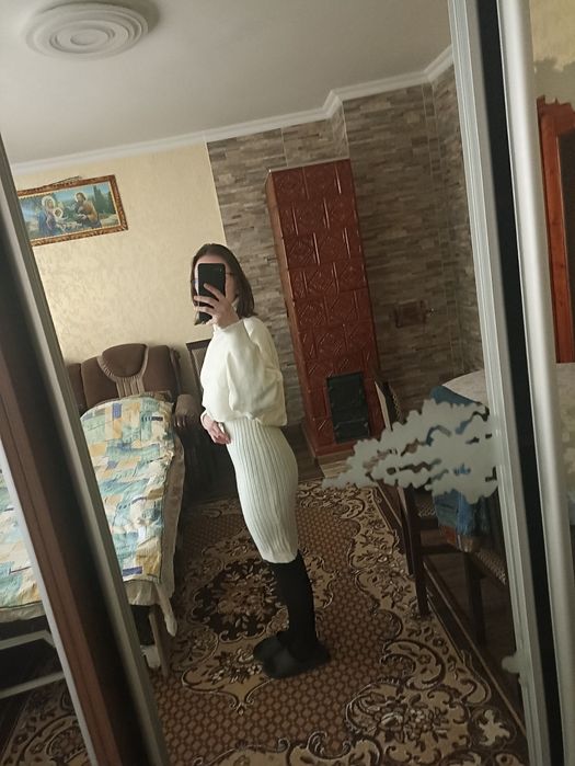 Костюм двійка (сукня+светр) ангора