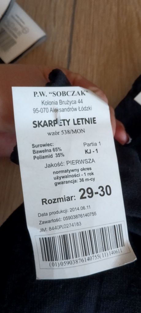 Skarpetki skarpety letnie zimowe 29-30 MON