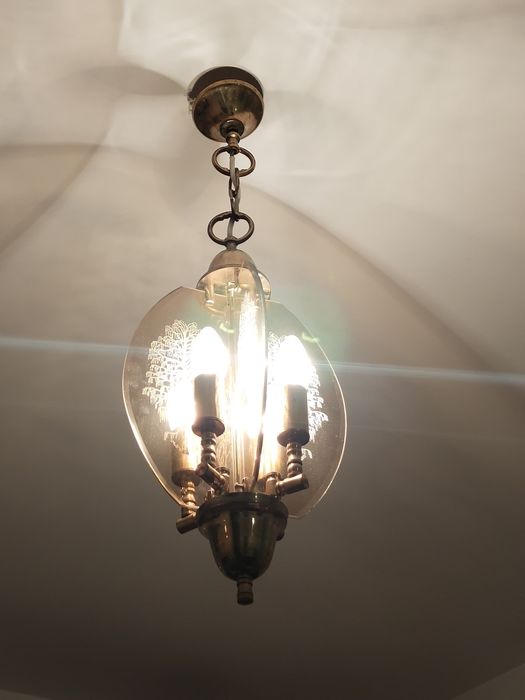 Lampa 4 żarówki retro