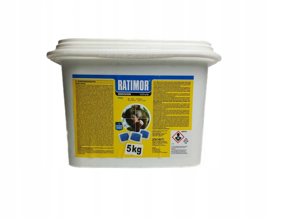 RATIMOR Trutka na szczury i myszy pasta Trucizna Brodifakum 29ppm 5kg