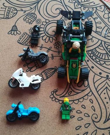 Lego ninjago zielony samochód i motory