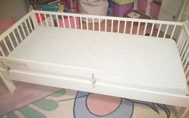 Łóżko łóżeczko dziecięce dla dziecka Gulliver Ikea materac barierka