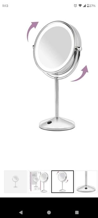 Lusterko kosmetyczne Make-up LED