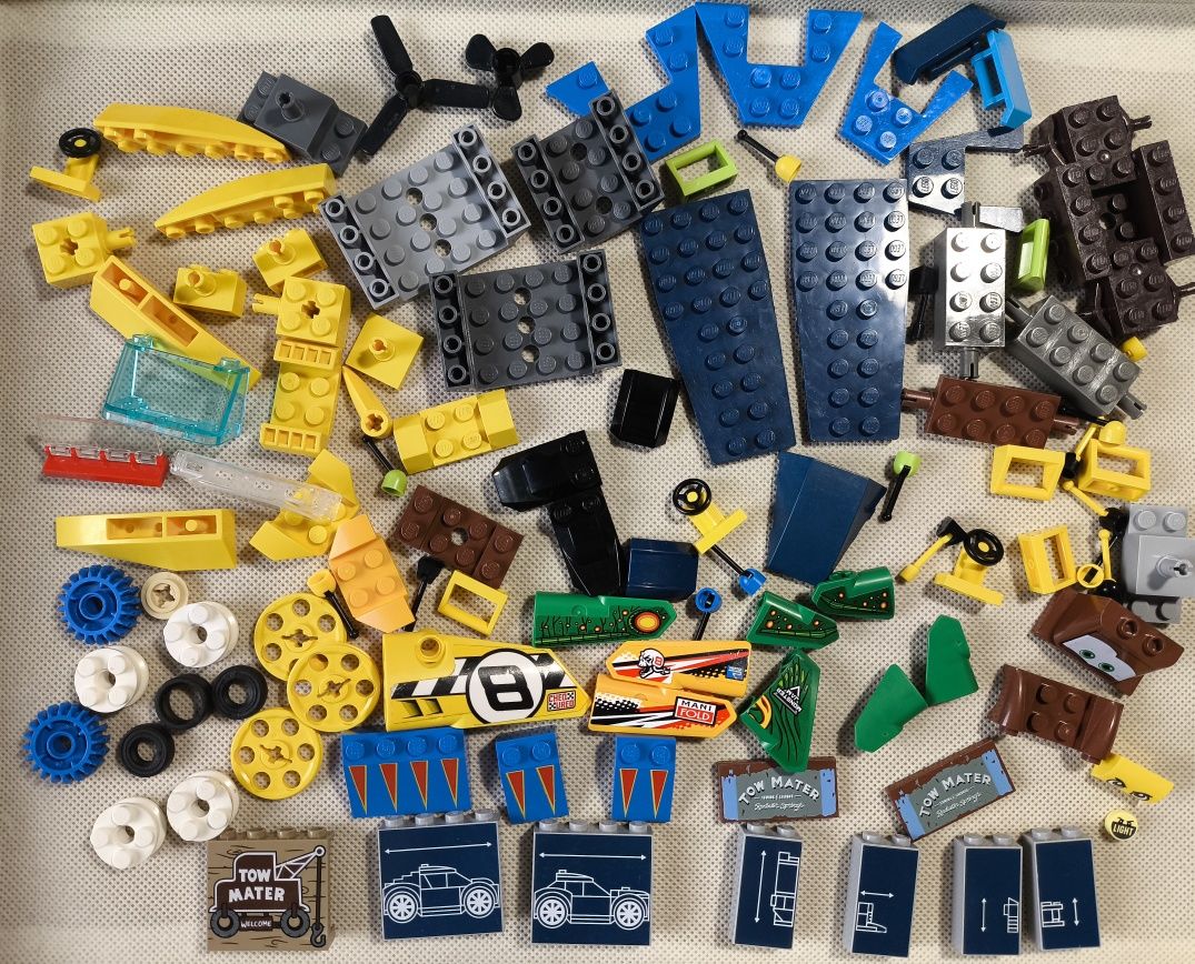 LEGO miks części - samochody pojazdy nadruki