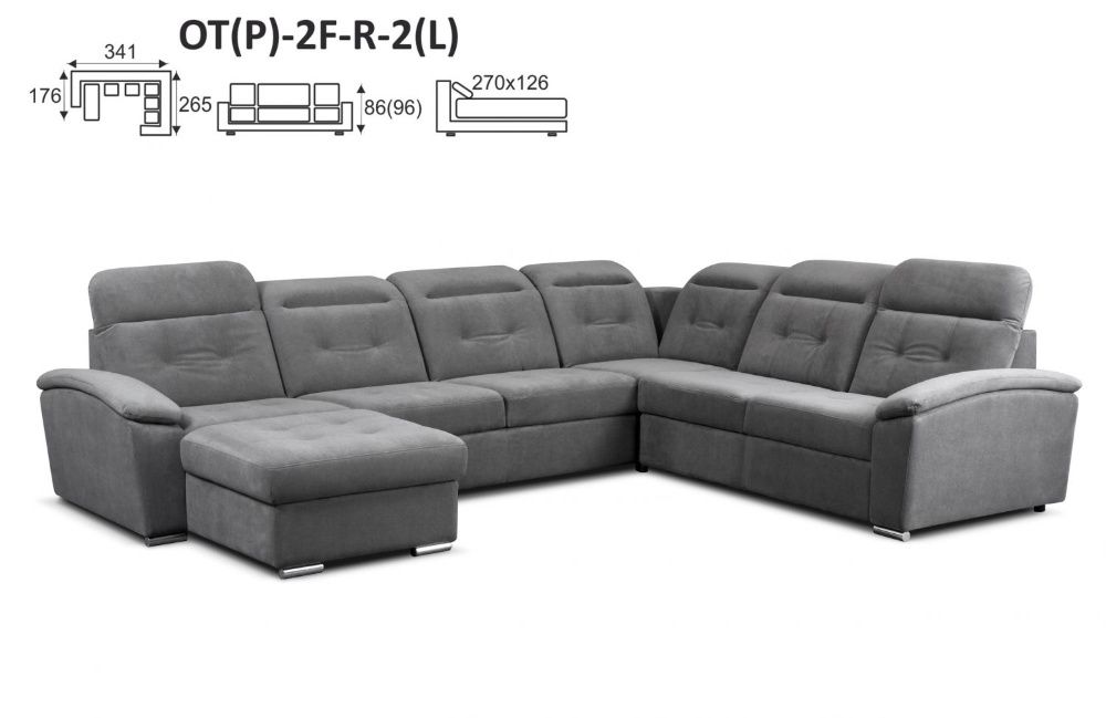 Bardzo wygodny narożnik modułowy COMFORTO z elekrtyczną funkcją relax