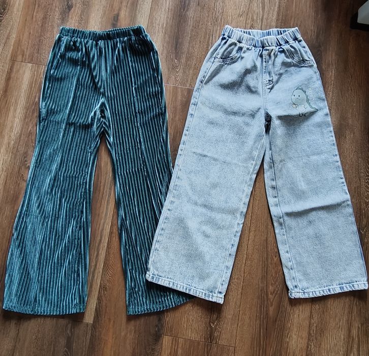 Dzwony i szerokie spodnie 128 cm