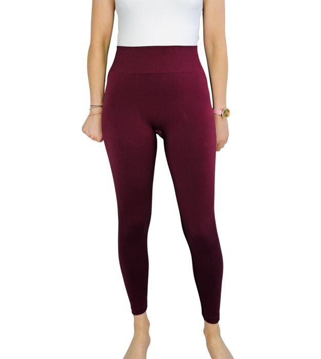 Bordowe sportowe legginsy z wysokim stanem XS 34 ASOS