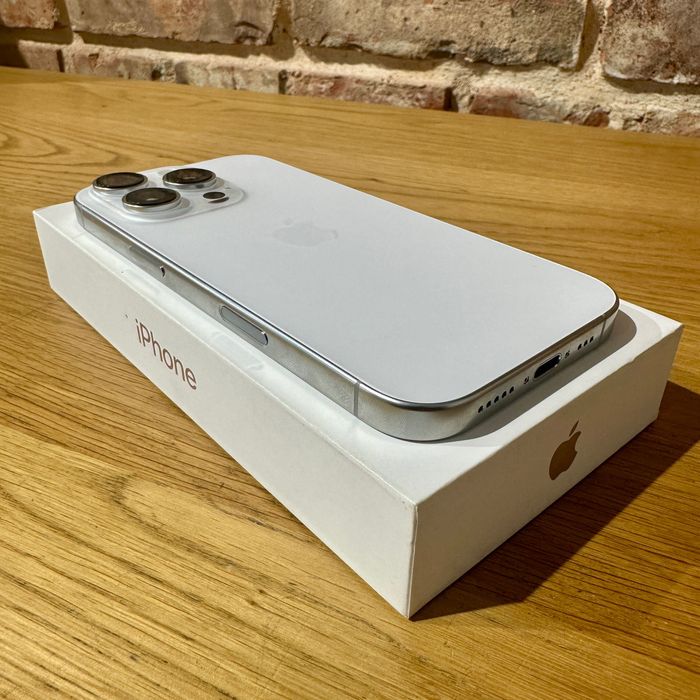  Apple iPhone 16 Pro 128GB White Titanium Idealny Bateria 100% Gwar.