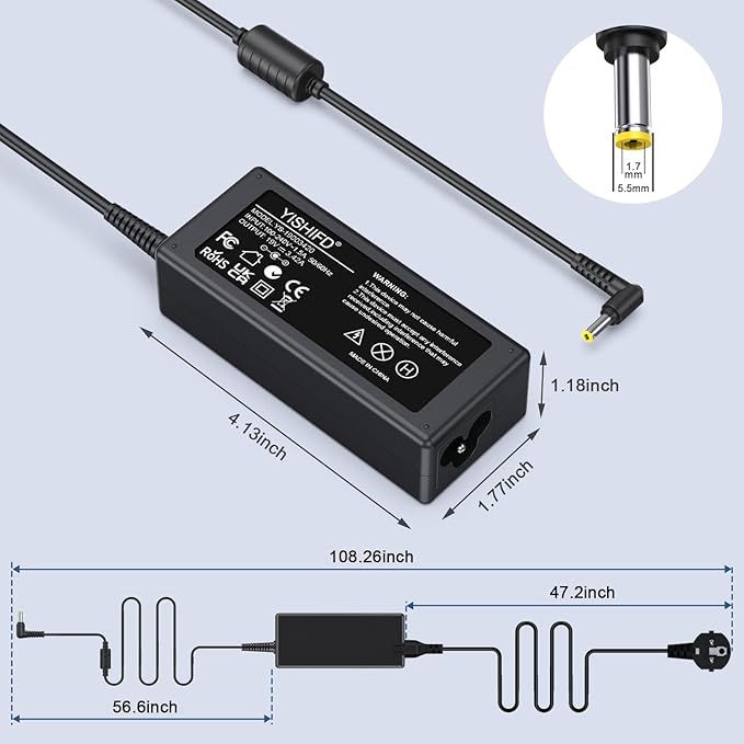Ładowarka 65W 19V 3.42A Do Acer Aspire E15 A315 E5 V3 V5 Es1