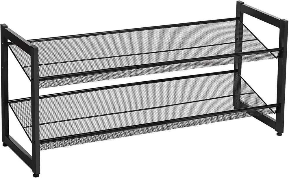 Stojak na buty ,2 półki, czarny