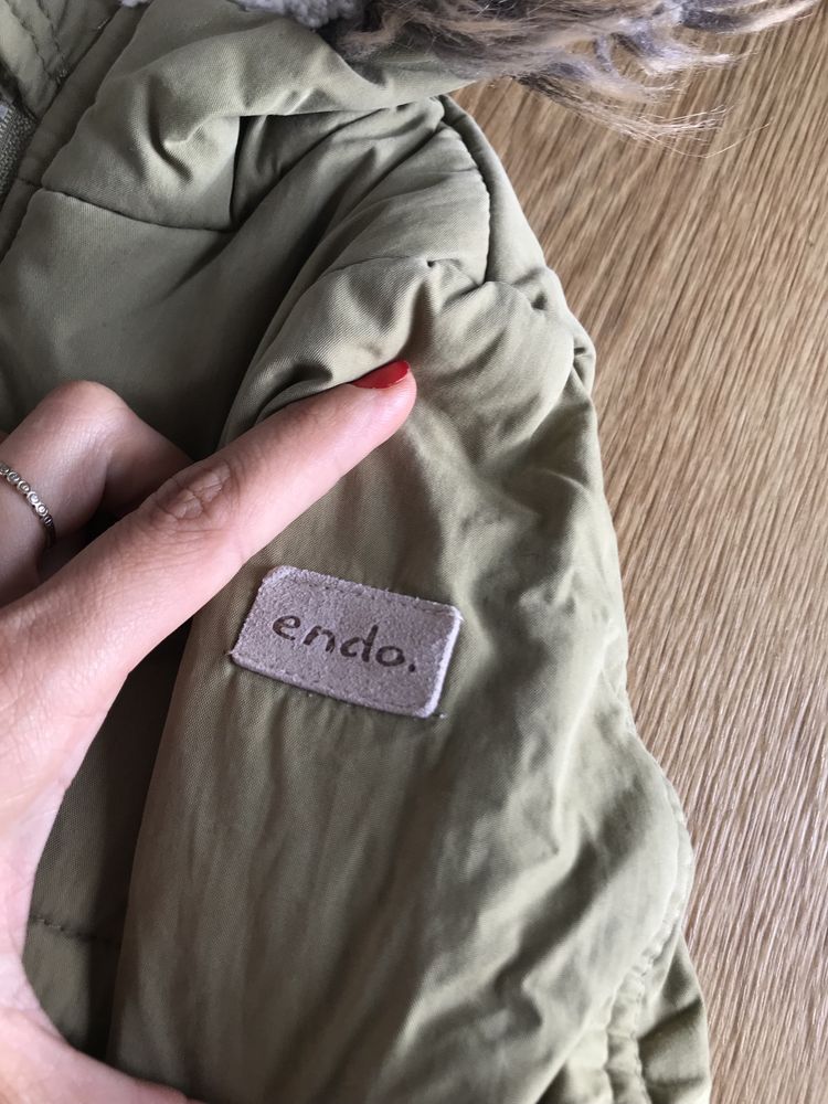 Parka, kurtka zimowa Endo 92 khaki owieczka