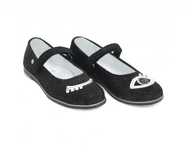 Baleriny czarne Wizytowe czółenka BARTEK wojas vsW-68099/SZ/BIE r 37