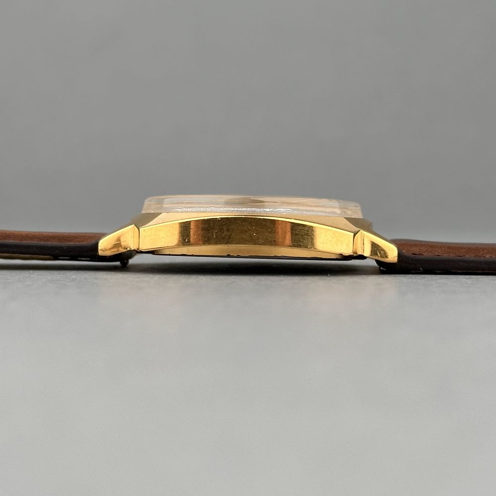 Zegarek vintage Łucz – zielono-szary pleciony wzór | 36 mm | USSR