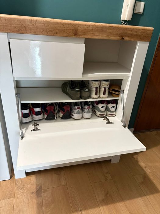 Szafa słupek  BRW Holten – biały/dąb Wotan – Plewiska