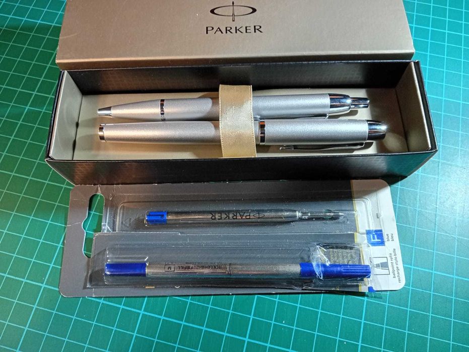 Długopis i pióro kulkowe Parker IM szaro-srebrne