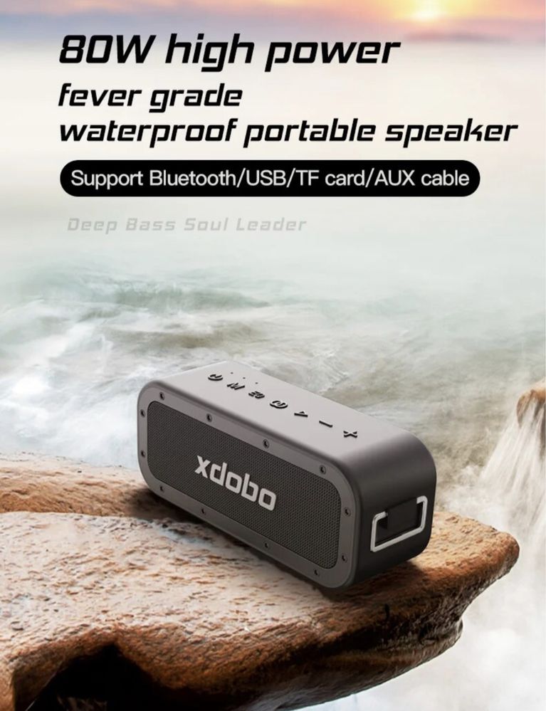 Xdobo 1983 Plus 80Вт Портативная Bluetooth Колонка Power Bank