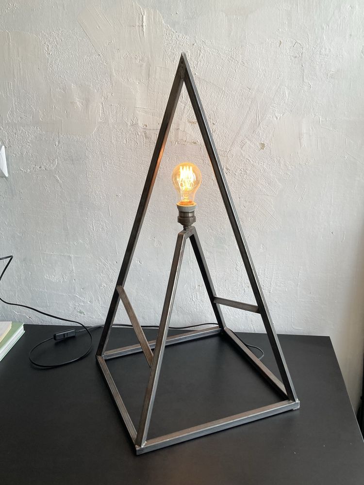 Lampa stalowa geometryczna loft