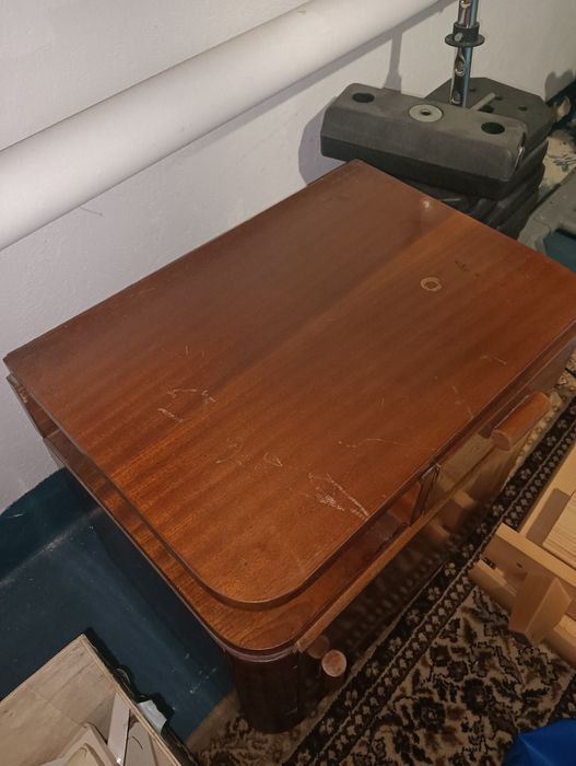 Stolik nocny, nakaslik, PRL