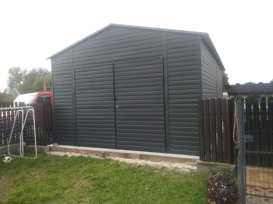 Garaż blaszany blaszak dach dwuspadowy 5x7 PRODUCENT różne wymiary 28