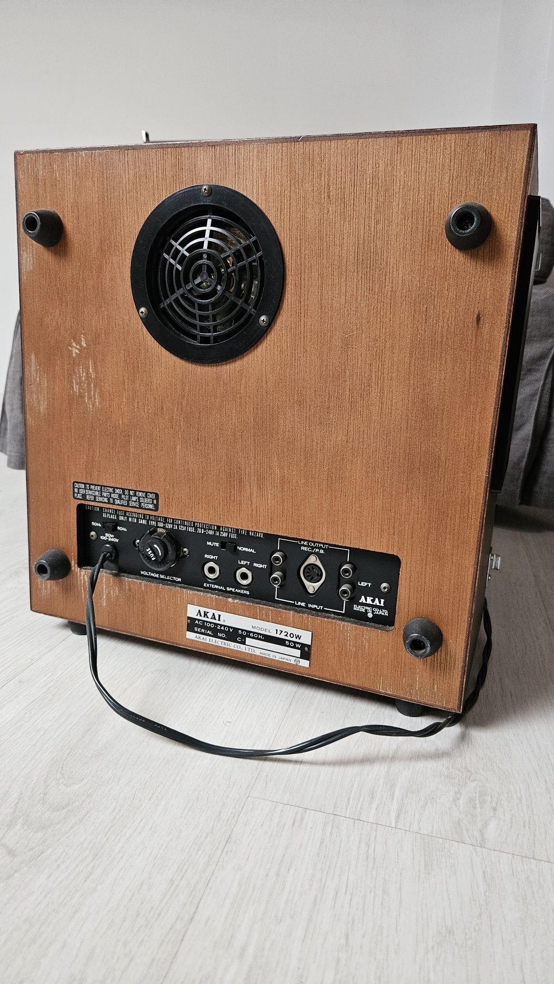 Sistema de som Akai Reel to Reel tape deck