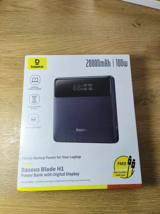 Baseus Оригінал 100W Powerbank Power Bank 100W 20000mAh павербанк ноут