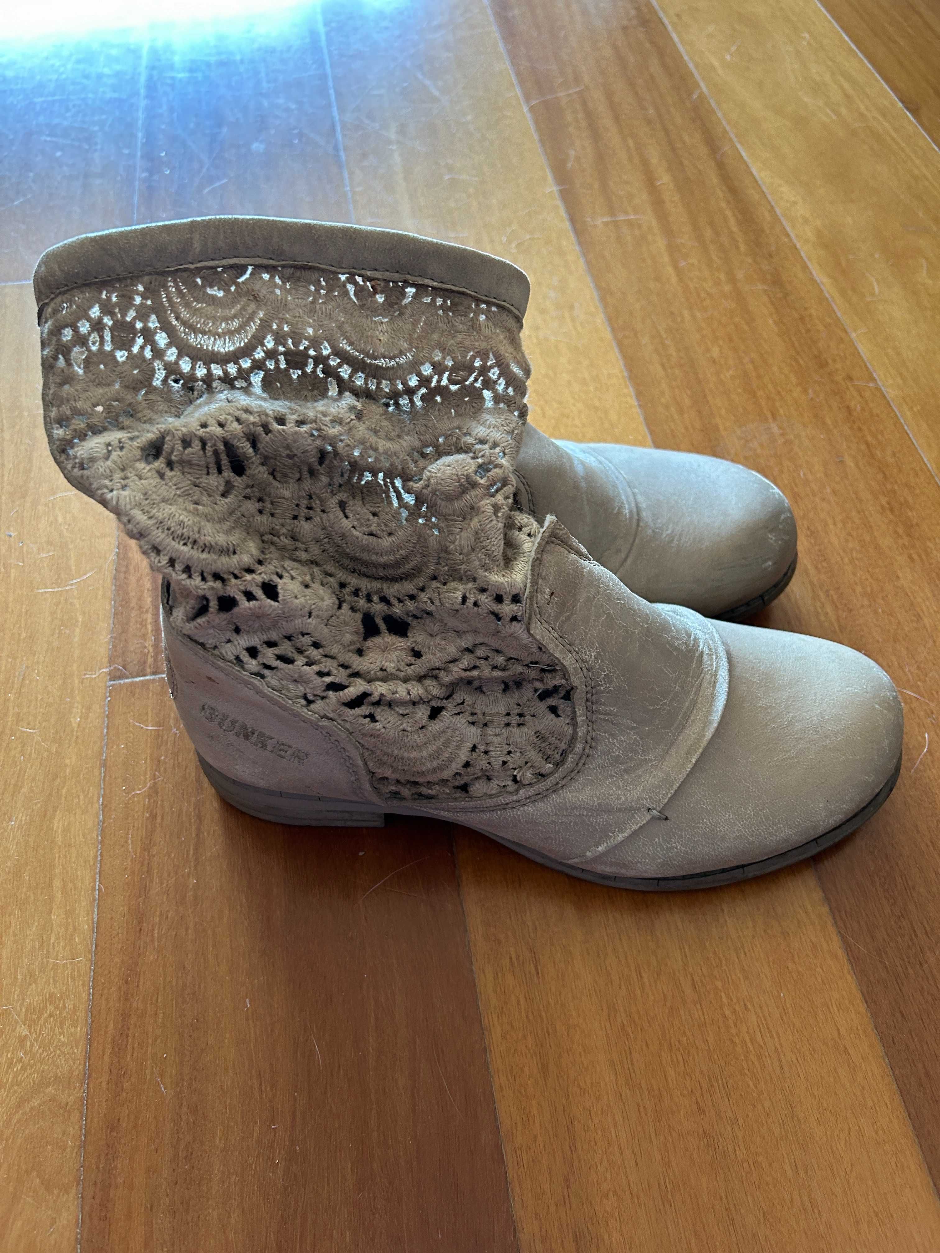 Botas de renda de marca Bunker