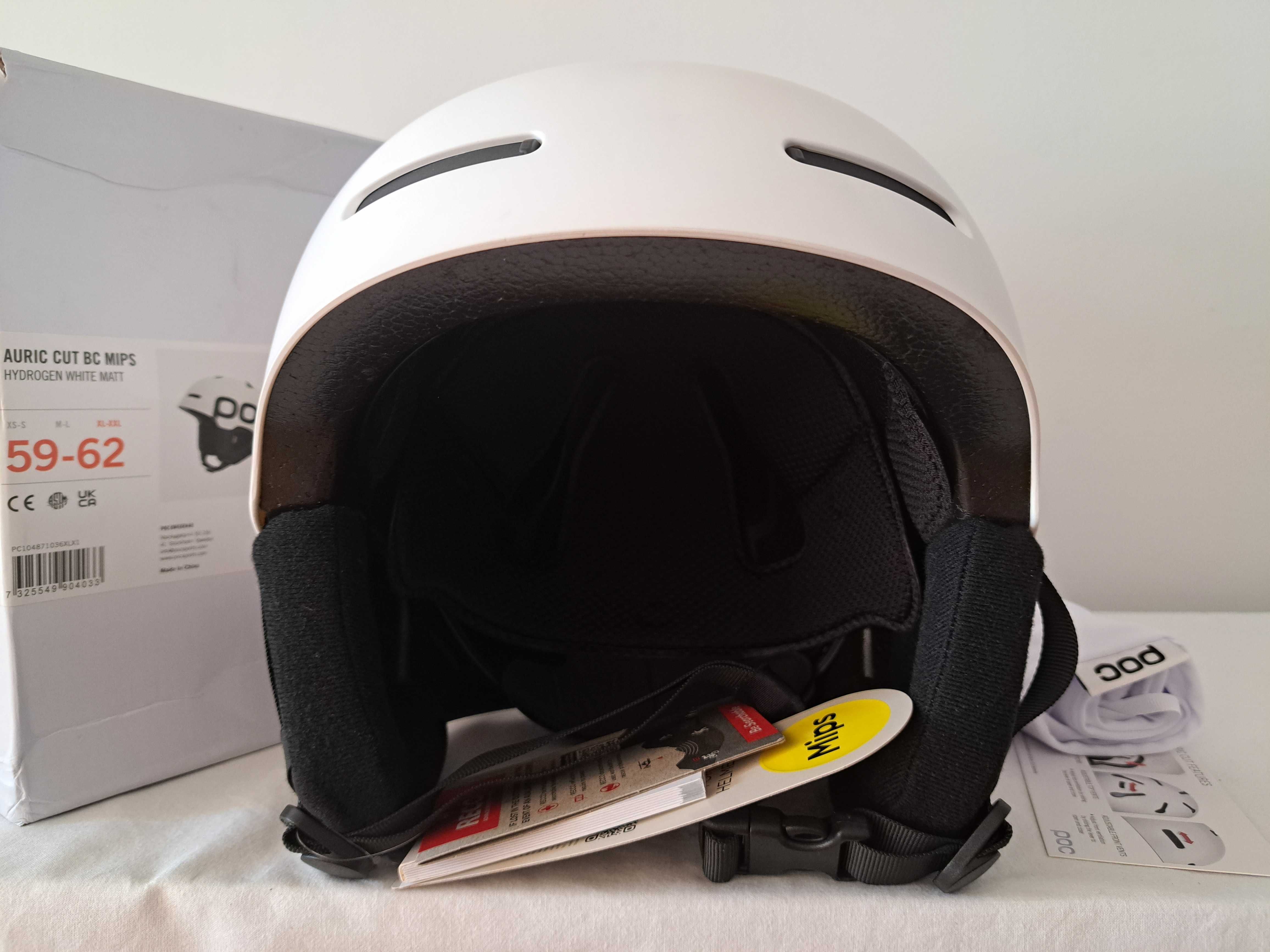 Kask narciarski POC Auric Cut BC Backcountry Mips White XL/XXL 59-62cm