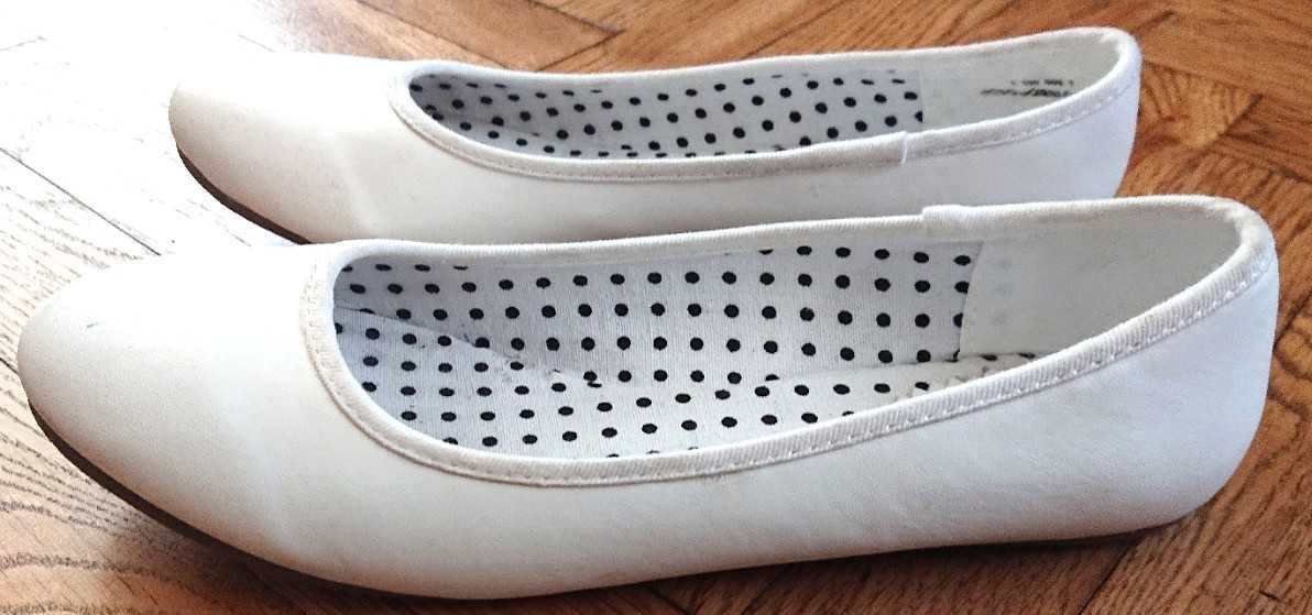 Buty balerinki białe GRACELAND rozmiar 38