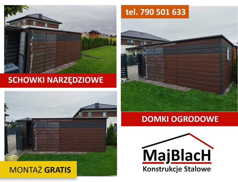 Wiata Śmietnikowa 4x1 - Śmietnik | Altana ŚMIETNIKOWA| - Maj-Blach