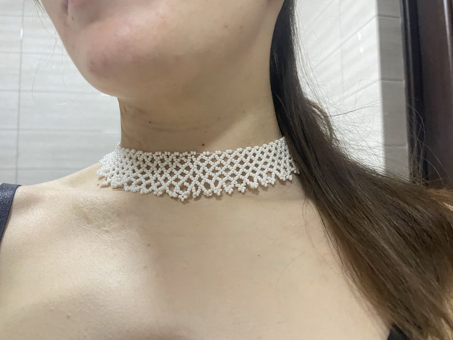 Силянка біла з чеського бісеру