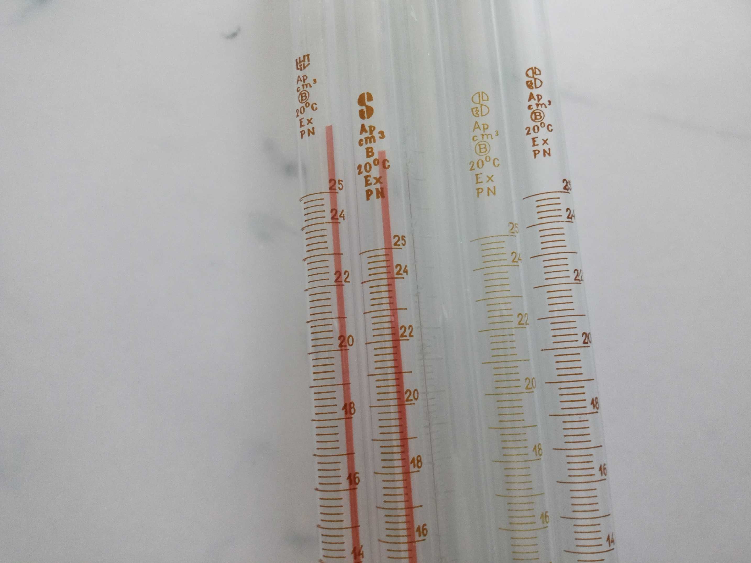 Zestaw pipet szklanych