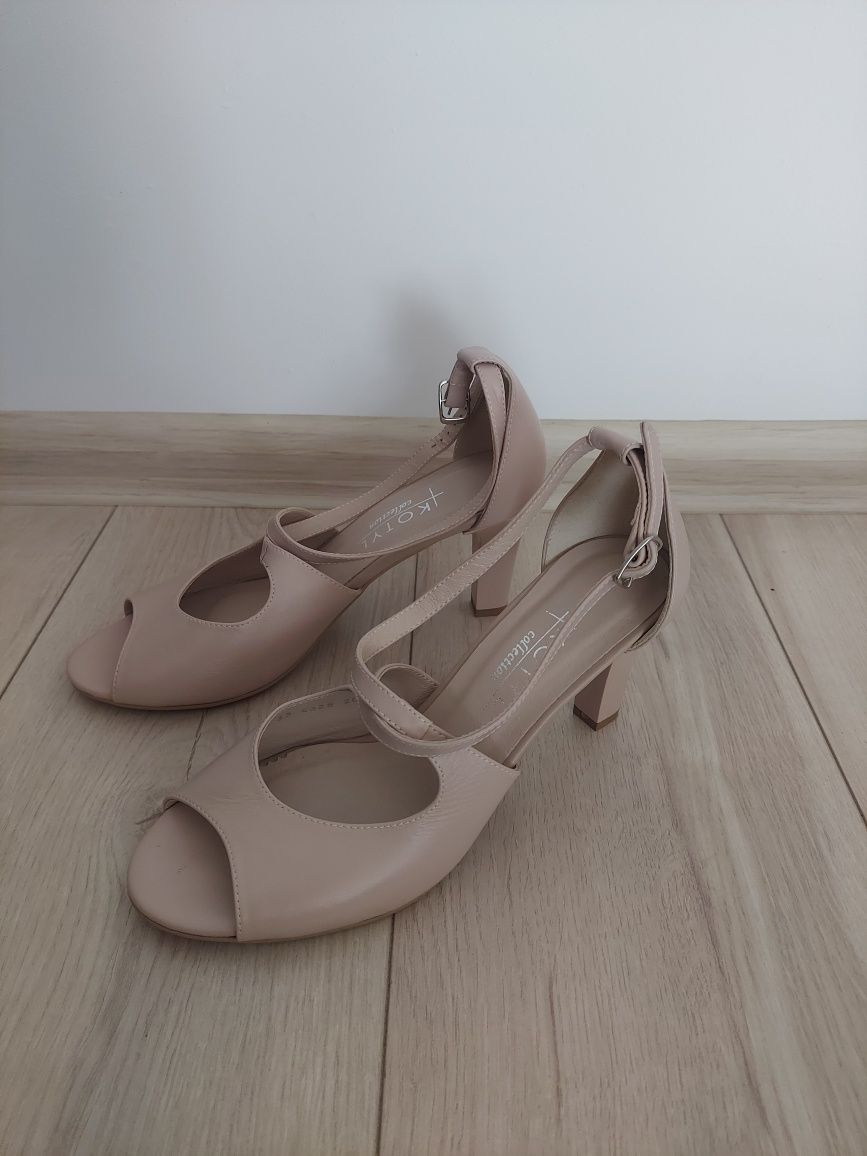Buty ślubne Kotyl beżowe 39
