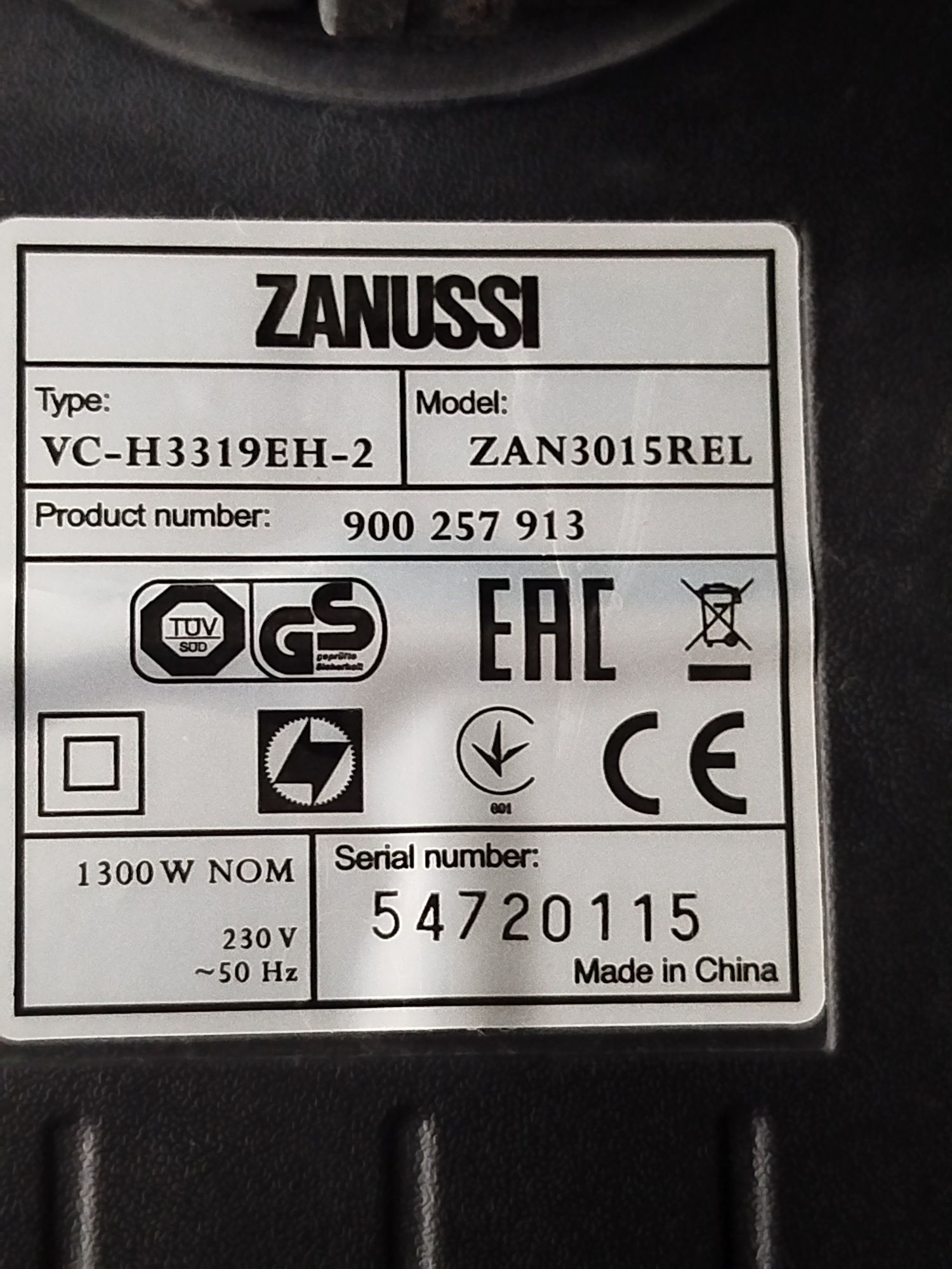 Odkurzacz Zanussi Compact Power 1300W